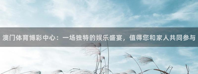 澳门体育博彩中心：一场独特的娱乐盛宴，值得您和家人共同参与