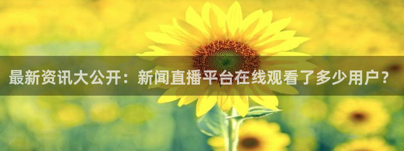 中超龙门直播：最新资讯大公开：新闻直播平台在线观看了多少用户？